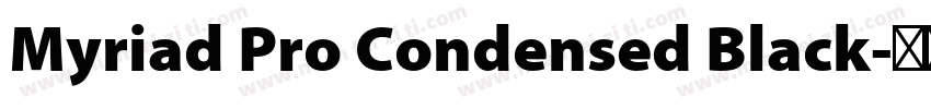 Myriad Pro Condensed Black字体转换